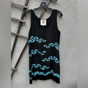 Figue Beaded Evil Eye Silk fringe Dress